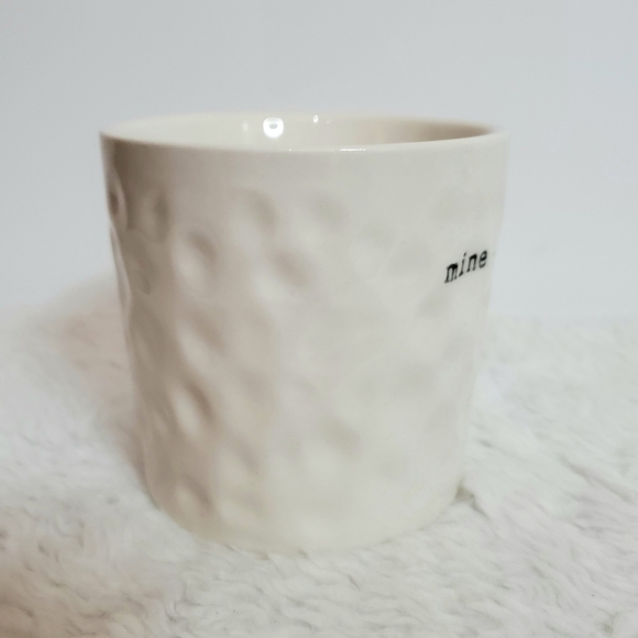 BLOOMINGVILLE Mine & Yours Bubbly Dimple Stoneware Coffee Cup Mugs Set of 2 - Picture 11 of 15